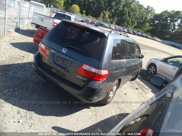 5FNRL38765B044871 - 2005 HONDA ODYSSEY EXL GRAY photo 4