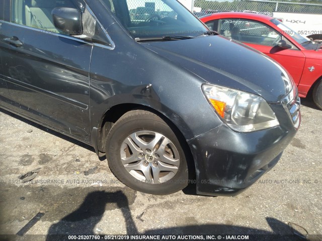 5FNRL38765B044871 - 2005 HONDA ODYSSEY EXL GRAY photo 6