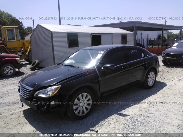 1C3CCBABXCN319501 - 2012 CHRYSLER 200 LX BLACK photo 2