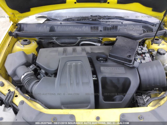 1G1AL15F767862896 - 2006 CHEVROLET COBALT LT YELLOW photo 9