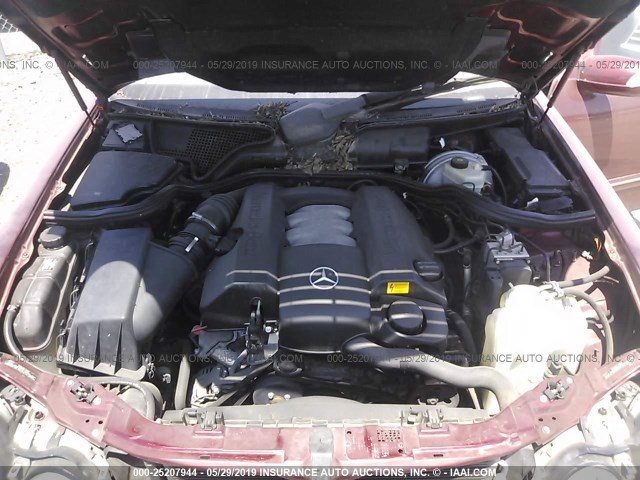 WDBJF65J21B260430 - 2001 MERCEDES-BENZ E 320 RED photo 10