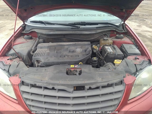 2A4GM484X6R709691 - 2006 CHRYSLER PACIFICA RED photo 10