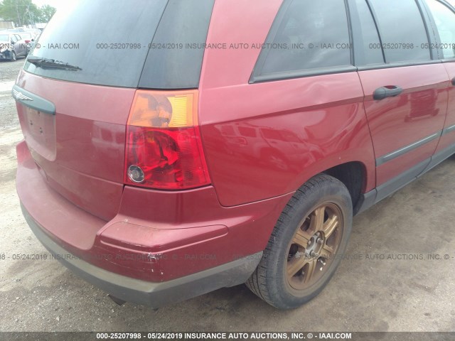 2A4GM484X6R709691 - 2006 CHRYSLER PACIFICA RED photo 6