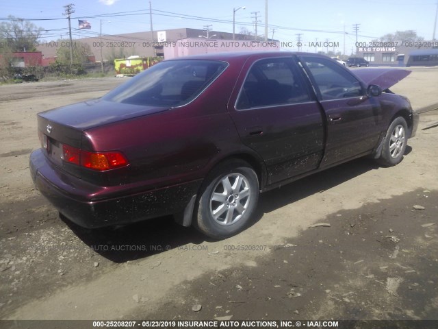 4T1BG22K61U764536 - 2001 TOYOTA CAMRY CE/LE/XLE წითელი ფოტო 4