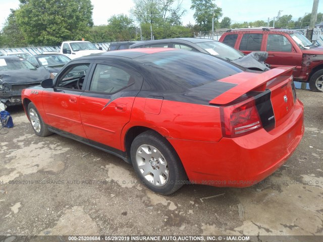 2B3KA43R87H738191 - 2007 DODGE CHARGER SE/SXT RED photo 3