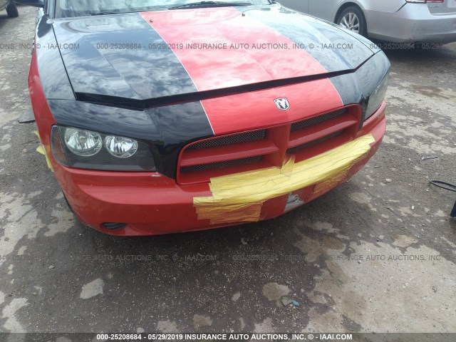 2B3KA43R87H738191 - 2007 DODGE CHARGER SE/SXT RED photo 6