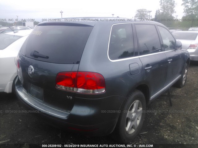 WVGBG77LX5D001732 - 2005 VOLKSWAGEN TOUAREG 3.2 BLUE photo 4