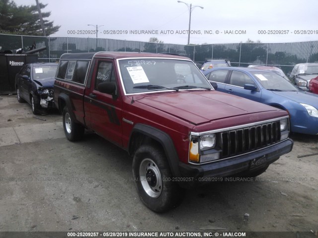 1JTHS6415HT181110 - 1987 JEEP COMANCHE RED photo 1