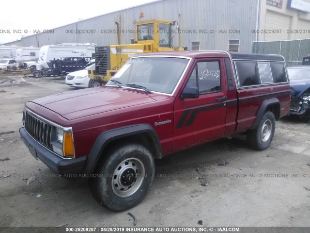 1JTHS6415HT181110 - 1987 JEEP COMANCHE RED photo 2