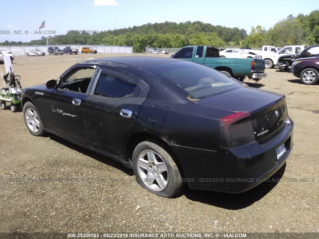 2B3KA43R47H867626 - 2007 DODGE CHARGER SE/SXT BLACK photo 3