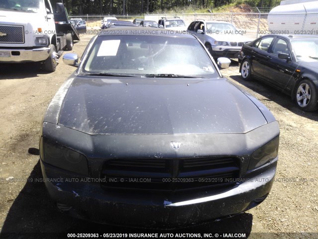 2B3KA43R47H867626 - 2007 DODGE CHARGER SE/SXT BLACK photo 6