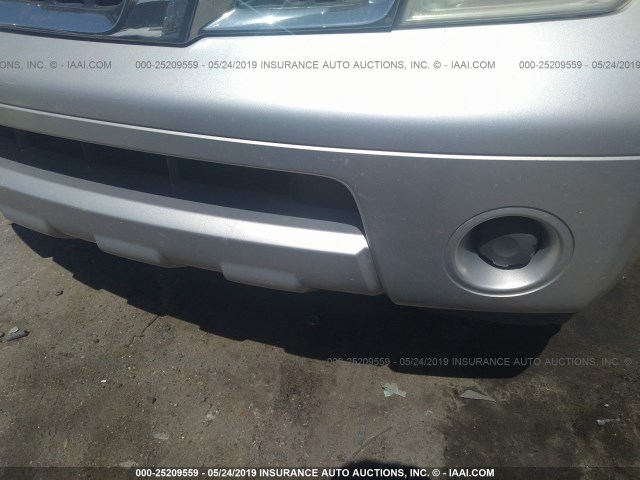 5N1AR18UX6C609610 - 2006 NISSAN PATHFINDER LE/SE/XE SILVER photo 6