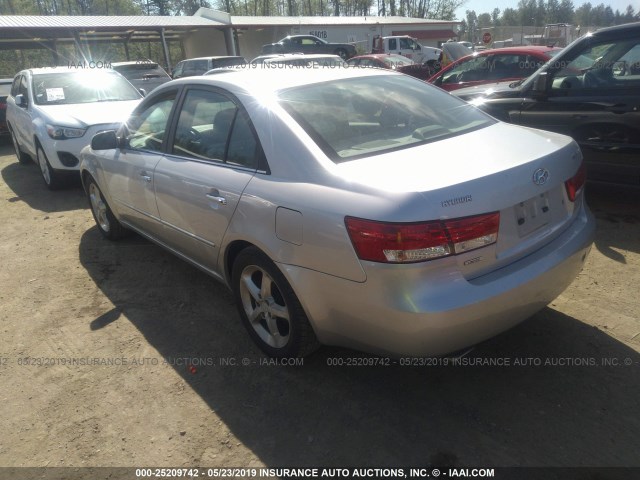 5NPEU46F17H219284 - 2007 HYUNDAI SONATA SE/LIMITED SILVER photo 3