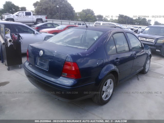 3VWSS29MX1M036651 - 2001 VOLKSWAGEN JETTA GLS BLUE photo 4