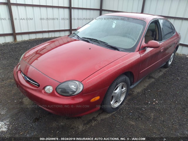 1FAFP53U7XG187200 - 1999 FORD TAURUS SE RED photo 2