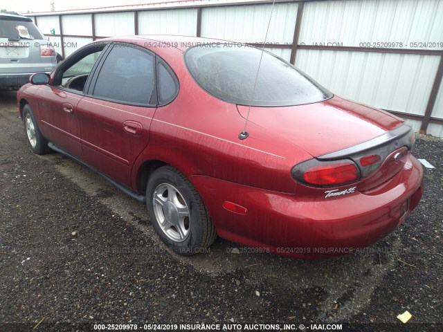 1FAFP53U7XG187200 - 1999 FORD TAURUS SE RED photo 3