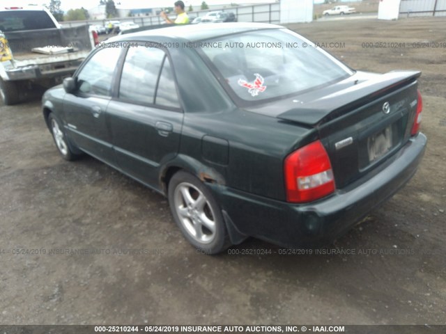 JM1BJ225210460692 - 2001 MAZDA PROTEGE LX/ES GREEN photo 3