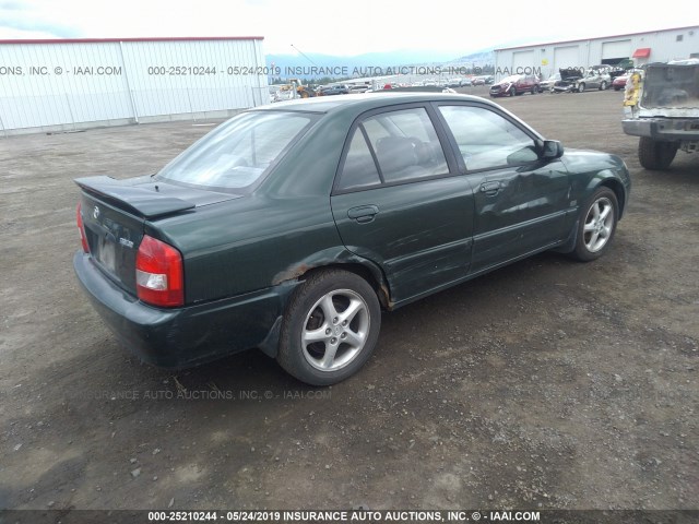 JM1BJ225210460692 - 2001 MAZDA PROTEGE LX/ES GREEN photo 4