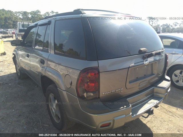 1GNDS13S272224052 - 2007 CHEVROLET TRAILBLAZER LS/LT SILVER photo 3