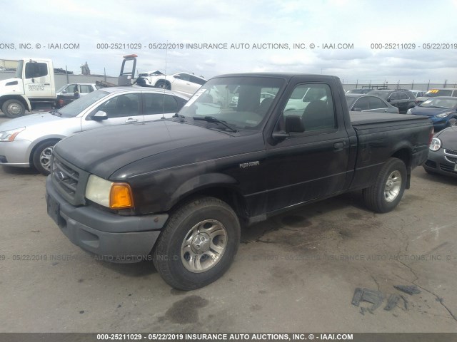 1FTYR10D03PA77688 - 2003 FORD RANGER BLACK photo 2