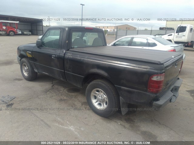 1FTYR10D03PA77688 - 2003 FORD RANGER BLACK photo 3