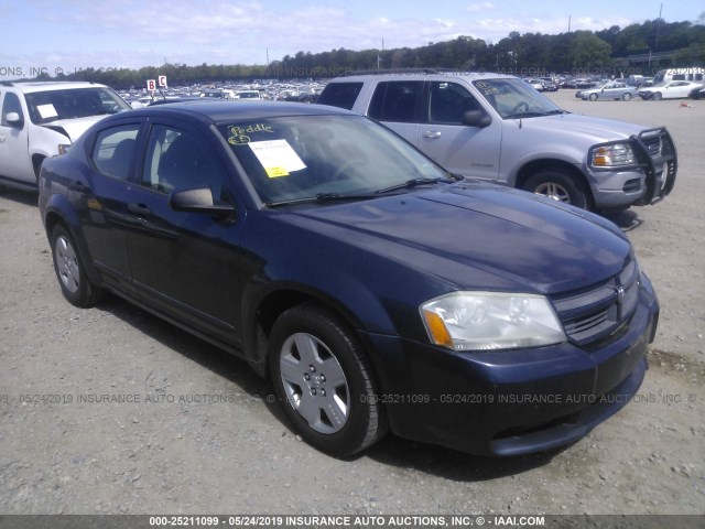 1B3LC46K68N647331 - 2008 DODGE AVENGER SE BLUE photo 1