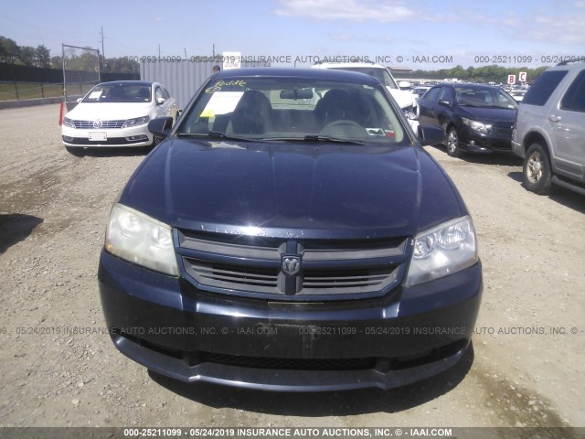 1B3LC46K68N647331 - 2008 DODGE AVENGER SE BLUE photo 6