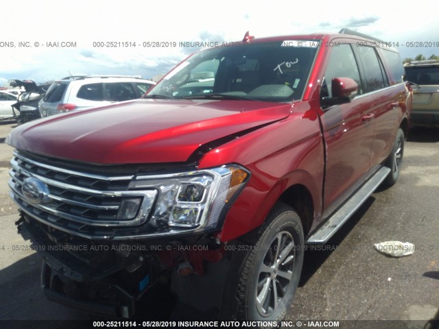 1FMJK1JT0KEA29495 - 2019 FORD EXPEDITION MAX XLT RED photo 2