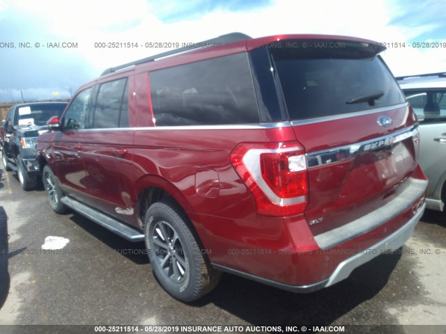 1FMJK1JT0KEA29495 - 2019 FORD EXPEDITION MAX XLT RED photo 3