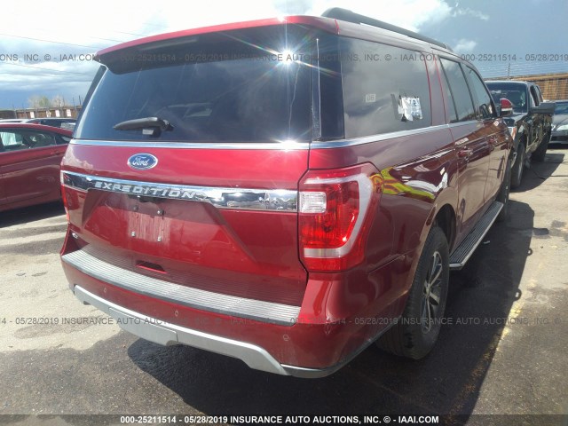 1FMJK1JT0KEA29495 - 2019 FORD EXPEDITION MAX XLT RED photo 4