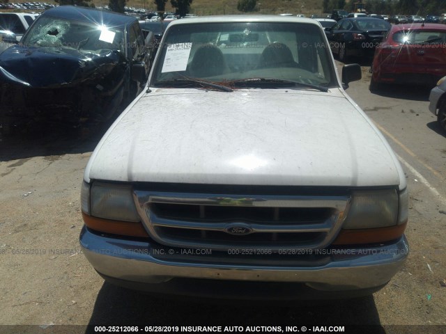 1FTYR10C3XUA52816 - 1999 FORD RANGER WHITE photo 6