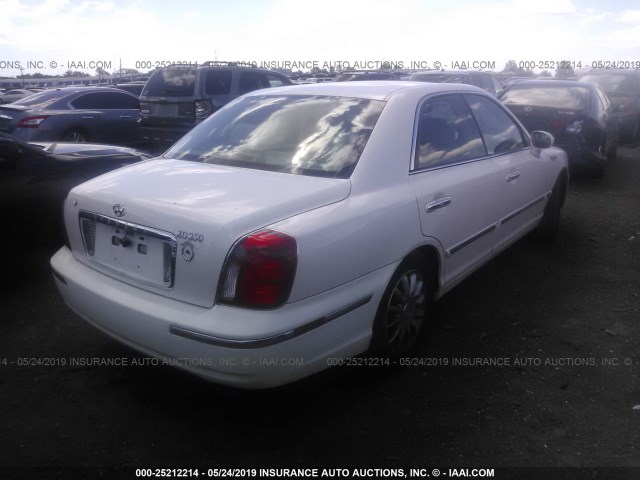 KMHFU45E44A288742 - 2004 HYUNDAI XG 350 WHITE photo 4