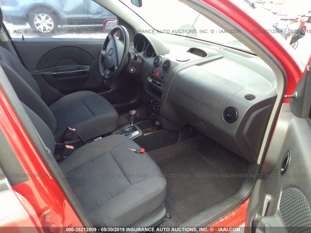 KL1TD66696B535929 - 2006 CHEVROLET AVEO LS RED photo 5