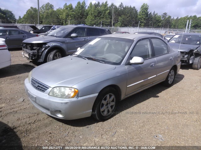 KNAFB121035256353 - 2003 KIA SPECTRA LS SILVER photo 2