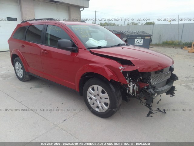 3C4PDCAB8FT552782 - 2015 DODGE JOURNEY SE RED photo 1