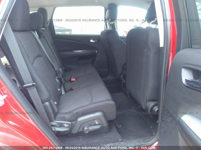 3C4PDCAB8FT552782 - 2015 DODGE JOURNEY SE RED photo 8