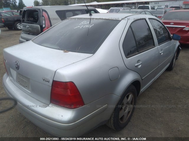 3VWSP29M31M220850 - 2001 VOLKSWAGEN JETTA GLS TDI SILVER photo 4