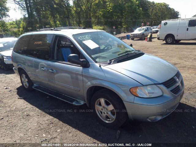 2D8GP44L55R580768 - 2005 DODGE GRAND CARAVAN SXT Light Blue photo 1