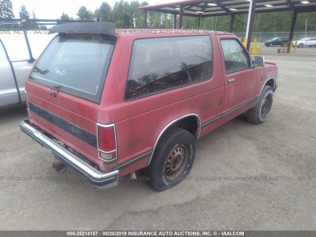 1G8CT18B8F0208520 - 1985 CHEVROLET BLAZER S10 RED photo 4