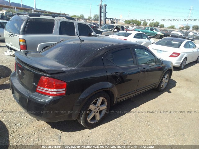 1B3LC76MX8N105166 - 2008 DODGE AVENGER R/T BLACK photo 4