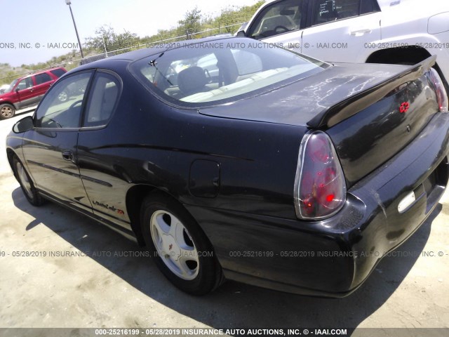 2G1WX15K319308558 - 2001 CHEVROLET MONTE CARLO SS 黑色 照片 3