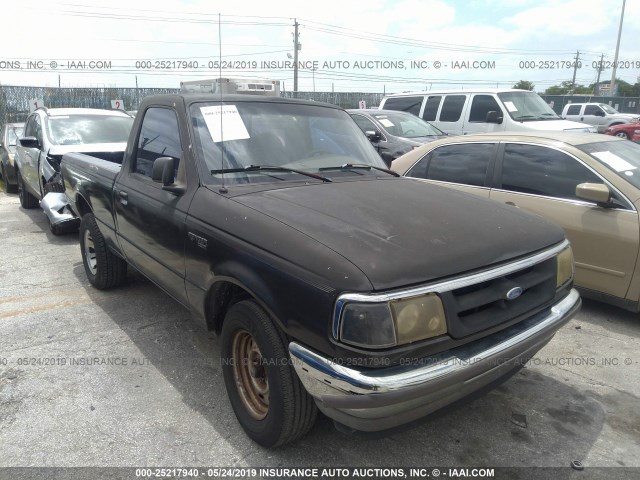 1FTCR10AXVUB14007 - 1997 FORD RANGER BLACK photo 1