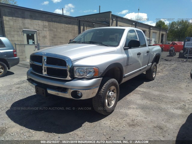 3D7KS28D75G768802 - 2005 DODGE RAM 2500 ST/SLT SILVER photo 2