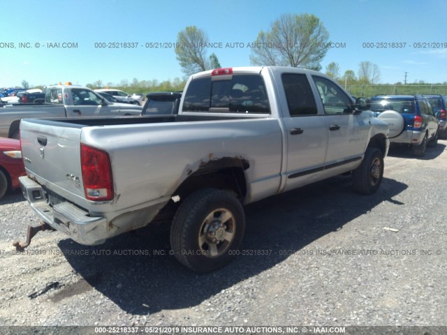 3D7KS28D75G768802 - 2005 DODGE RAM 2500 ST/SLT SILVER photo 4