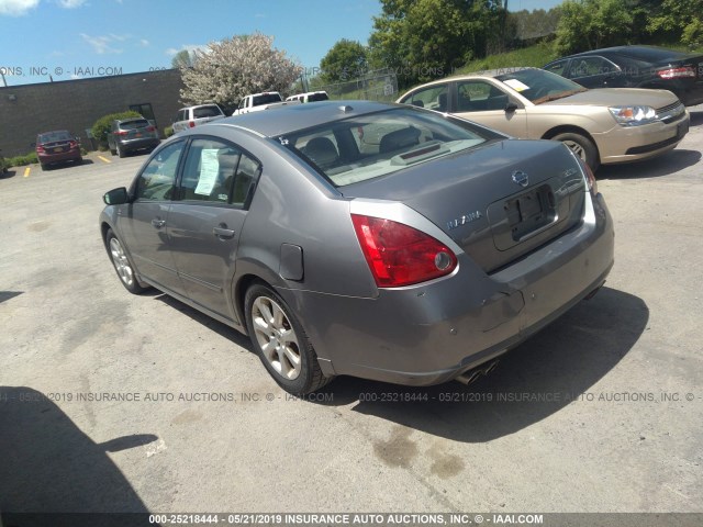 1N4BA41E08C803804 - 2008 NISSAN MAXIMA SE/SL GRAY photo 3