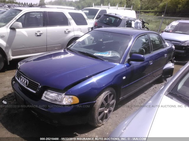 WAUDC68D51A109680 - 2001 AUDI A4 1.8T QUATTRO BLUE photo 2