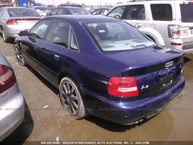 WAUDC68D51A109680 - 2001 AUDI A4 1.8T QUATTRO BLUE photo 3