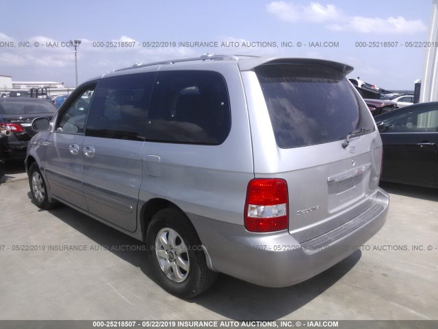 KNDUP132556751471 - 2005 KIA SEDONA EX/LX SILVER photo 3