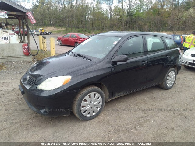 2T1KR32E65C353140 - 2005 TOYOTA COROLLA MATRIX XR BLACK photo 2
