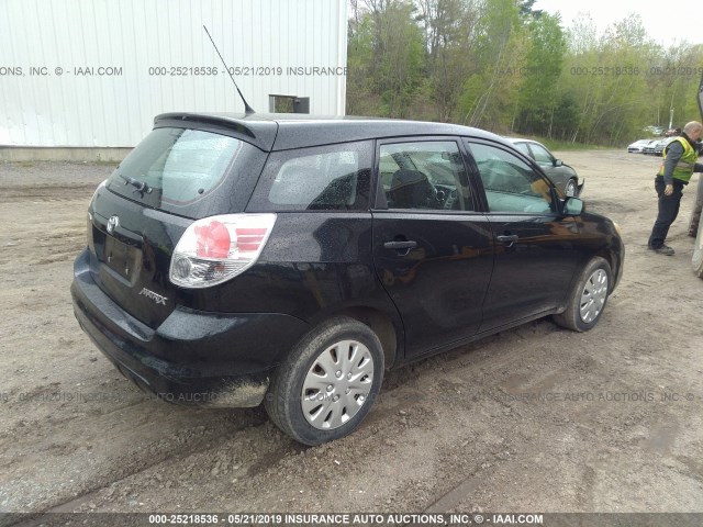 2T1KR32E65C353140 - 2005 TOYOTA COROLLA MATRIX XR BLACK photo 4